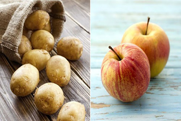 Mặt nạ khoai tây và táo cung cấp dưỡng chất cho da