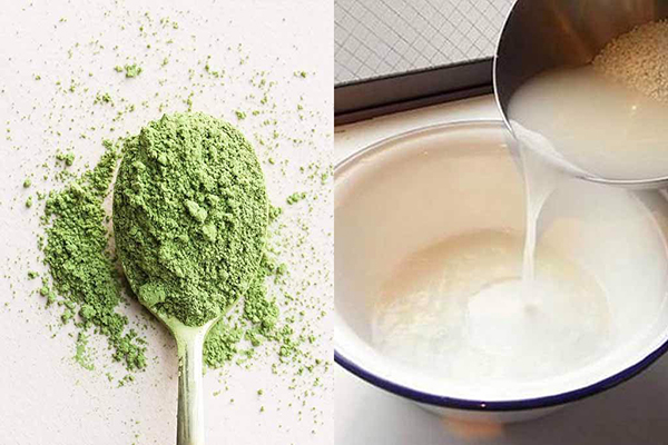 Công thức mặt nạ trà xanh và nước gạo giúp ngừa mụn kháng viêm