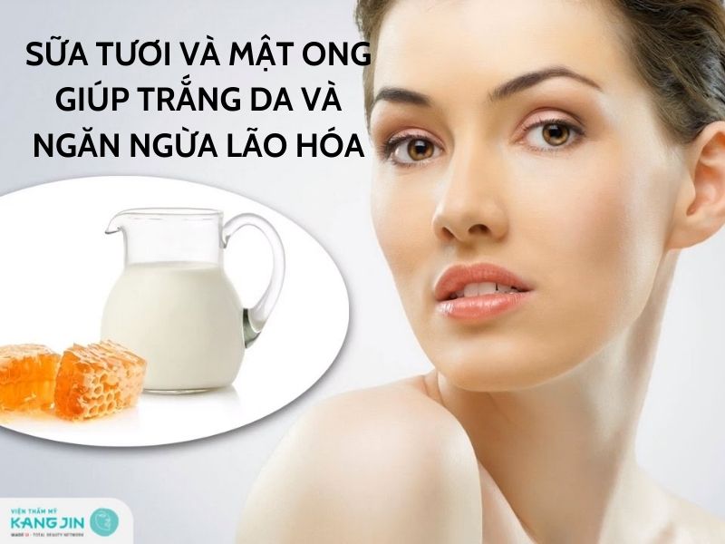 công dụng của mật ong và sữa tươi