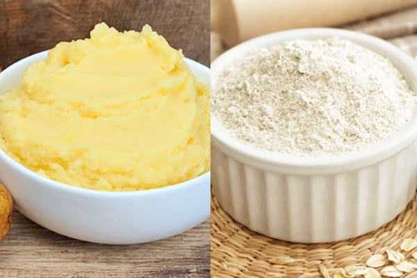 Mặt nạ từ khoai tây nghiền kết hợp với bột mì giúp da trắng sáng đều màu