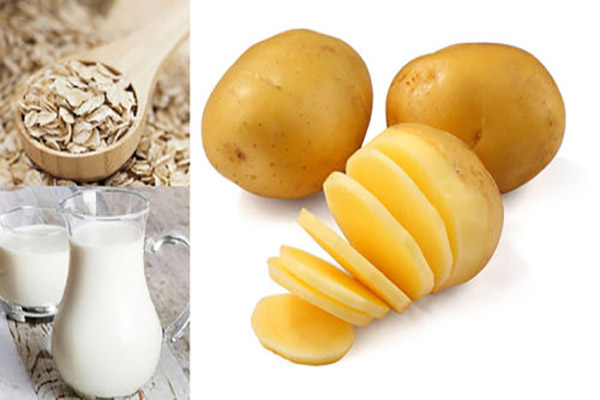 Mặt nạ yến mạch khoai tây sữa tươi giúp làm mờ các vết thâm nám, tàn nhang