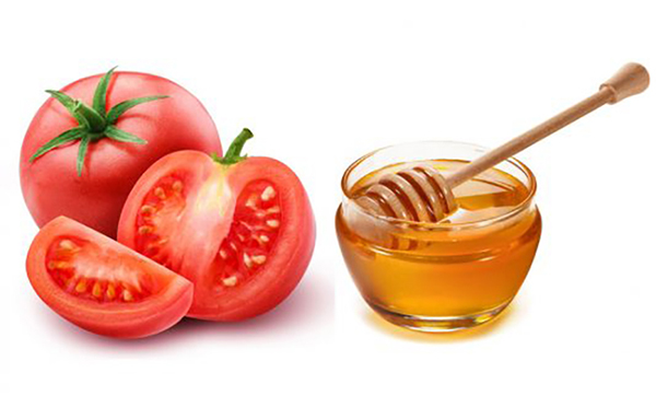 Mật ong và cà chua giúp cải thiện làn da không đều màu