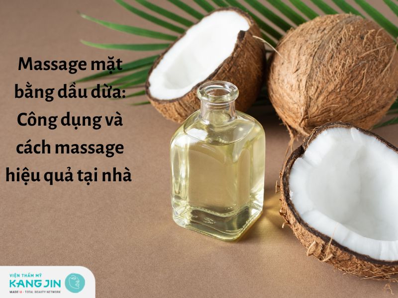 Massage mặt bằng dầu dừa
