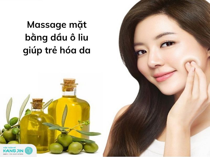 Massage mặt bằng dầu oliu