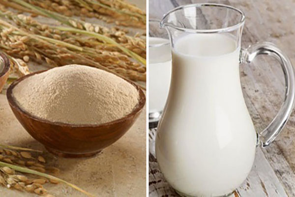 mát xa bằng sữa tươi và cám gạo