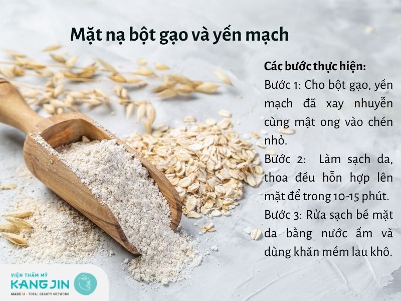 Có nên đắp mặt nạ bột gạo kết hợp với yến mạch không