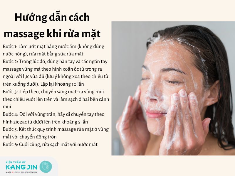 Cách massage khi rửa mặt giúp sạch sâu và thư giãn