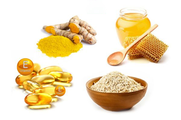 Mặt nạ mật ong, vitamin E, nghệ và yến mạch