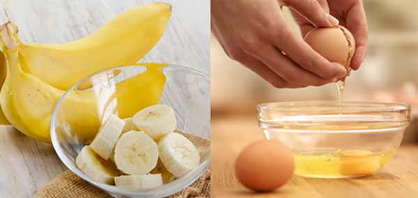 Kết hợp vỏ chuối với lòng trắng trứng cung cấp dưỡng chất cần thiết cho da