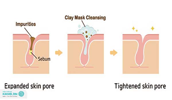 Cơ chế hoạt động của mặt nạ đất sét trên da