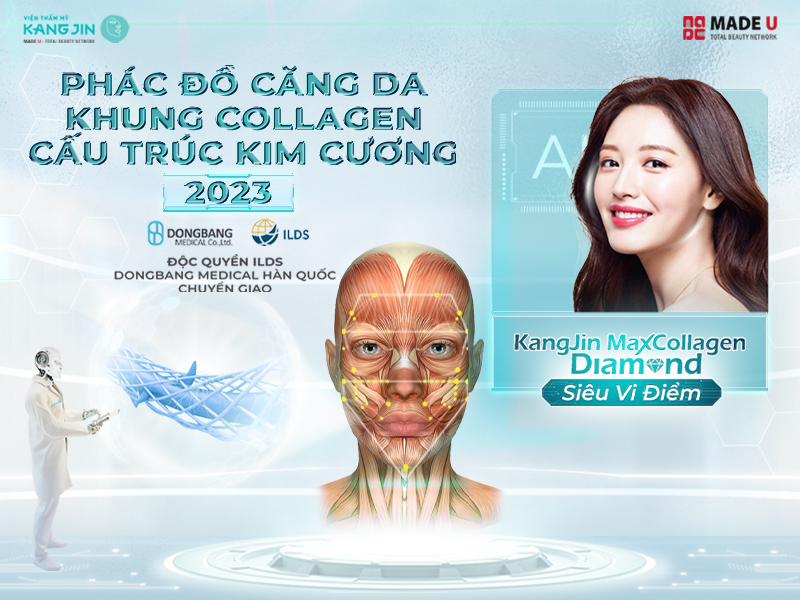 Liệu pháp trẻ hoá da toàn diện KangJin Maxcollagen Diamond Siêu Vi Điểm 