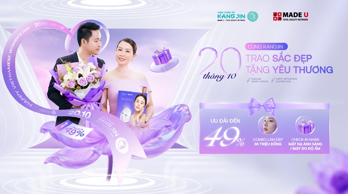 Tháng 10 cùng KangJin trao sắc đẹp tặng yêu thương với ƯU ĐÃI đến 49%!